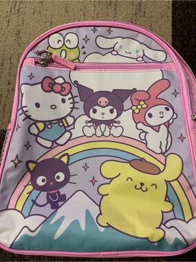 Sanrio Pastel Purple & Pink Character Backpack - Hello Kitty & Friends
